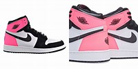 Jordan 1 Pink White and Black Royal Clip Art