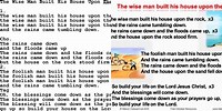 Lyrics to the Wise Man Built His House