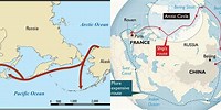Map of Ice Road Between Asia and Alaska