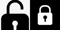Unlocked Lock Icon Black Background