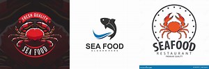 Digital Illutrator Pattern Logo Design Seafood