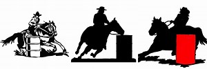 Horse Barrel Racing Silhouette Clip Art