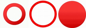 Red Circle Symbol On TV Screen