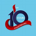 10 Years School Anniversary Logo