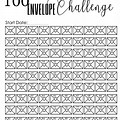 100 Envelope Challenge Check Off Sheet