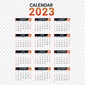 2023 Calendar Template PNG