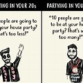 20s vs 30s Meme Partying