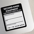 2nd Hand Equipment Sign