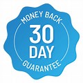 30-Day Money-Back Guarantee Light Blue