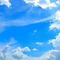 3D White and Blue Sky Clouds Background
