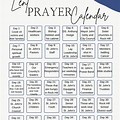 40 Days of Lent Prayer Calendar