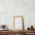 4X7 Picture in Wood Rectangle