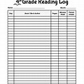 4th Grade Reading Log Printable