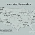 50 States Road Trip Map