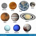 8 Planets White Background