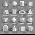 Abstract Geometric Shapes Names 3D