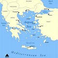 Aegean Sea Middle East Map