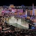 Aerial View Las Vegas Strip at Night