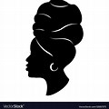African Woman Silhouette SVG