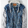 American Eagle Jean Jacket Hoodie