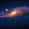 Andromeda Galaxy Blue Wallpaper 4K