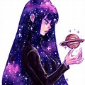 Anime Girl Kawaii Drawing Galaxy