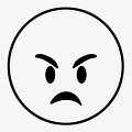 Annoyed Emoji Black and White Clip Art