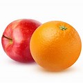 Apple with Orange Background