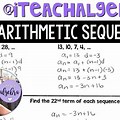 Arithmetic Sequence Algebra 1