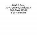 BLC Sharp Essay Army Title Page