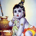Baby Krishna Eating Butter