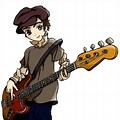 Bass Guitar Player Cartoon