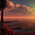 Beach Wallpaper Sunset 1080P
