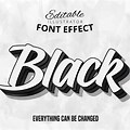 Black White Text Design Font