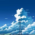 Blue Sky White Clouds Anime