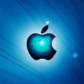 Blue iPhone Apple Logo HD Wallpaper