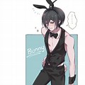 Boy in Bunny Outfit Drawing