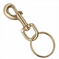 Brass Plated Snap Hook Key Chain