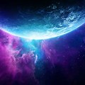 Bright Blue Space Background