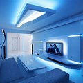 Bright White Futuristic Room