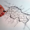 Broken Brick Wall Drawing