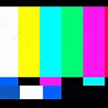 Broken TV Screen Color Bars