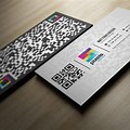Business Card Front Side with QR Code