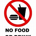 Cartoon No Food or Drink Sign Printable Free