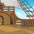 Cartoon Pirate Ship Deck Design
