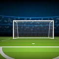Cartoon Soccer Pitch Penalty