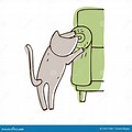 Cat Scratching Couch Cartoon