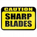 Caution Sharp Knives Sign