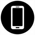 Cell Phone Icon Black and White