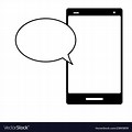 Cell Phone Text Bubble Vector